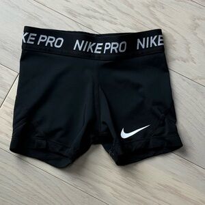 Girls Nike Pro Black Shorts - size 7/8